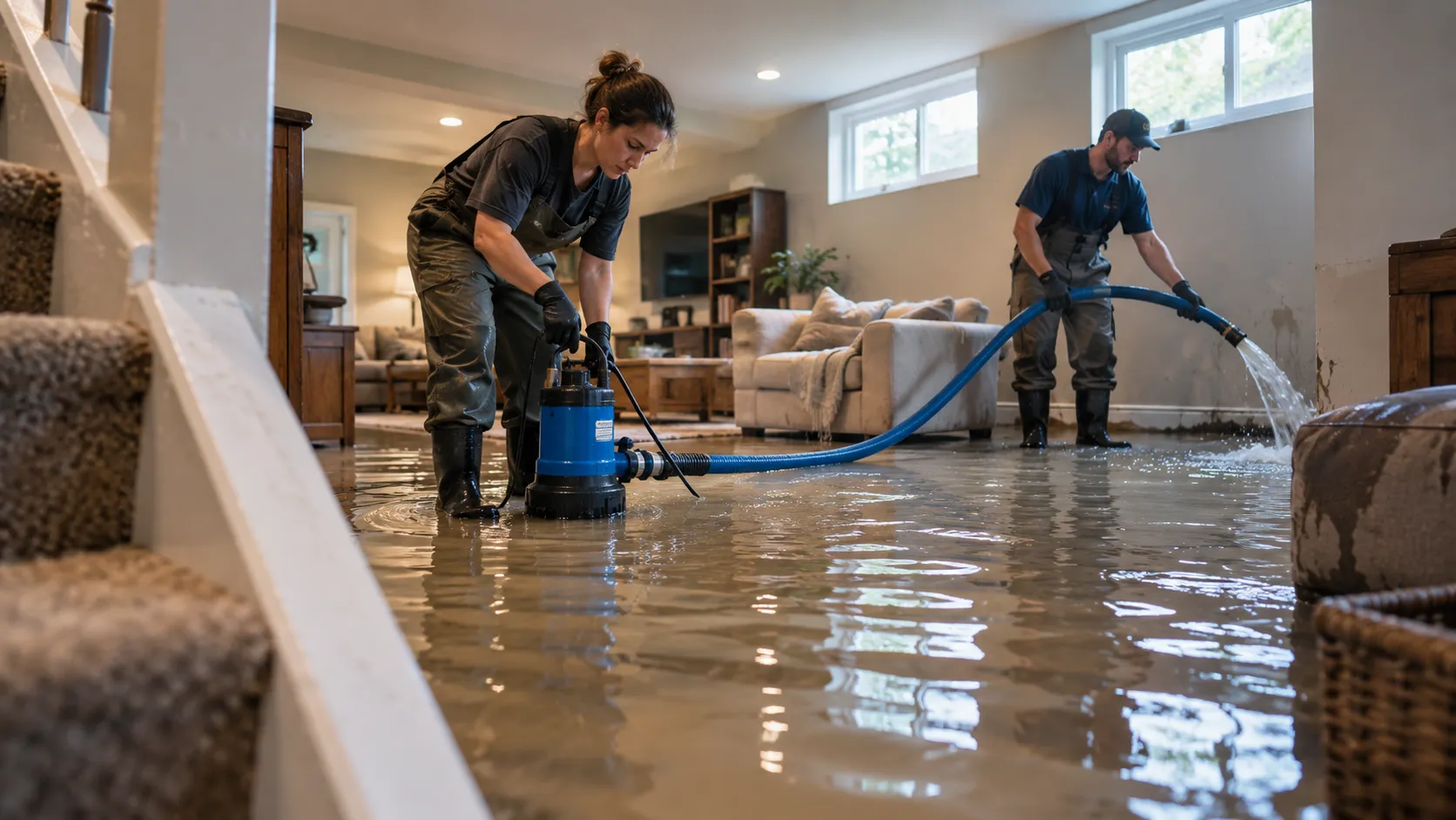Flooded Basement Cleanup in Greenville, SC